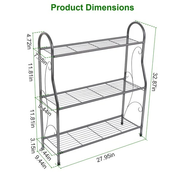 3 Tier Plant Stand Shelf Flower Pot Holder Display Rack 88LBS Utility Storage Organizer