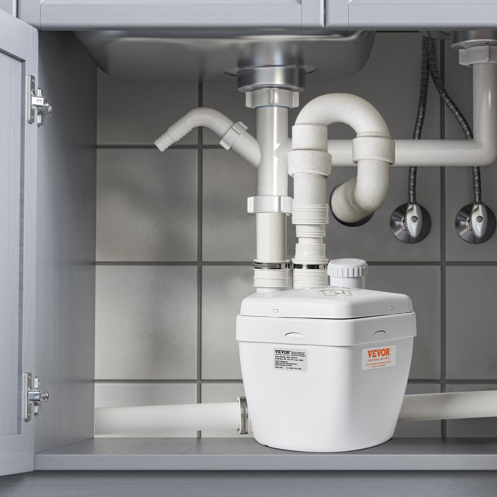 Utility Sink Laundry Sink Drain System 1500 GPH 18ft Head